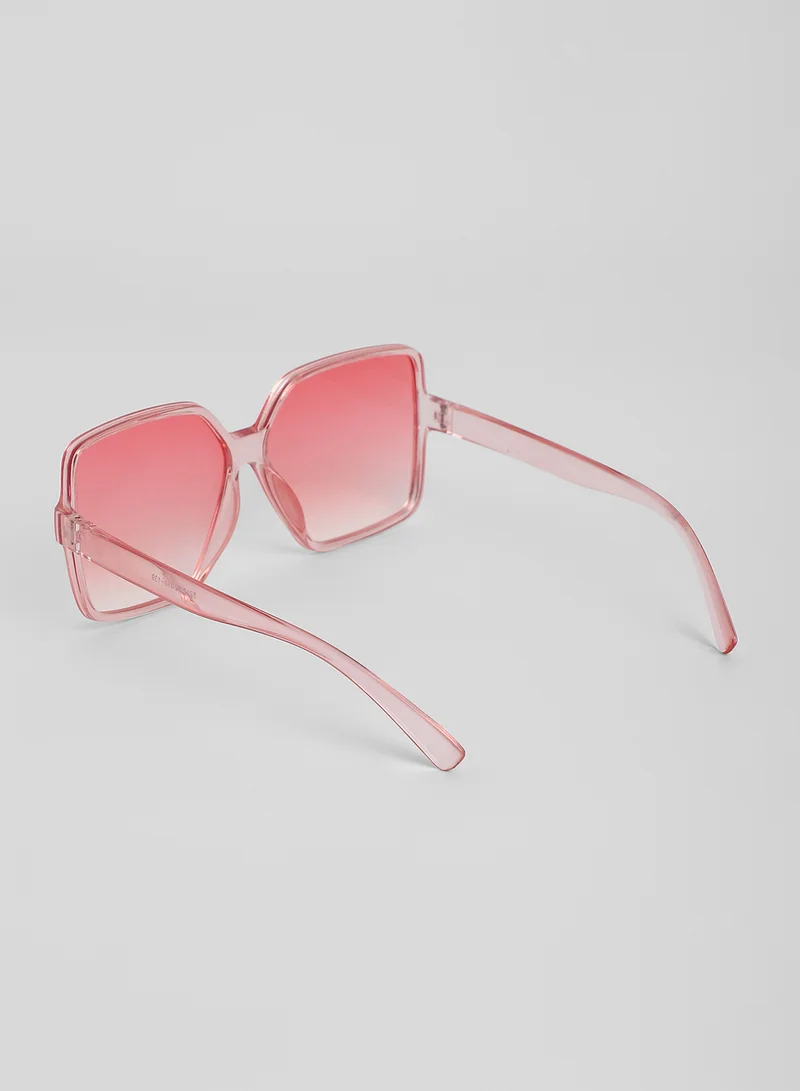 Haute Sauce Haute Sauce Women's The Retro Butterfly Sunglasses For Casual Wear | One-Size | Ballet Pink Polycarbonate Frame | Ballet Pink Polarized Lens | Full Rim | Eyewear For Woman & Girls