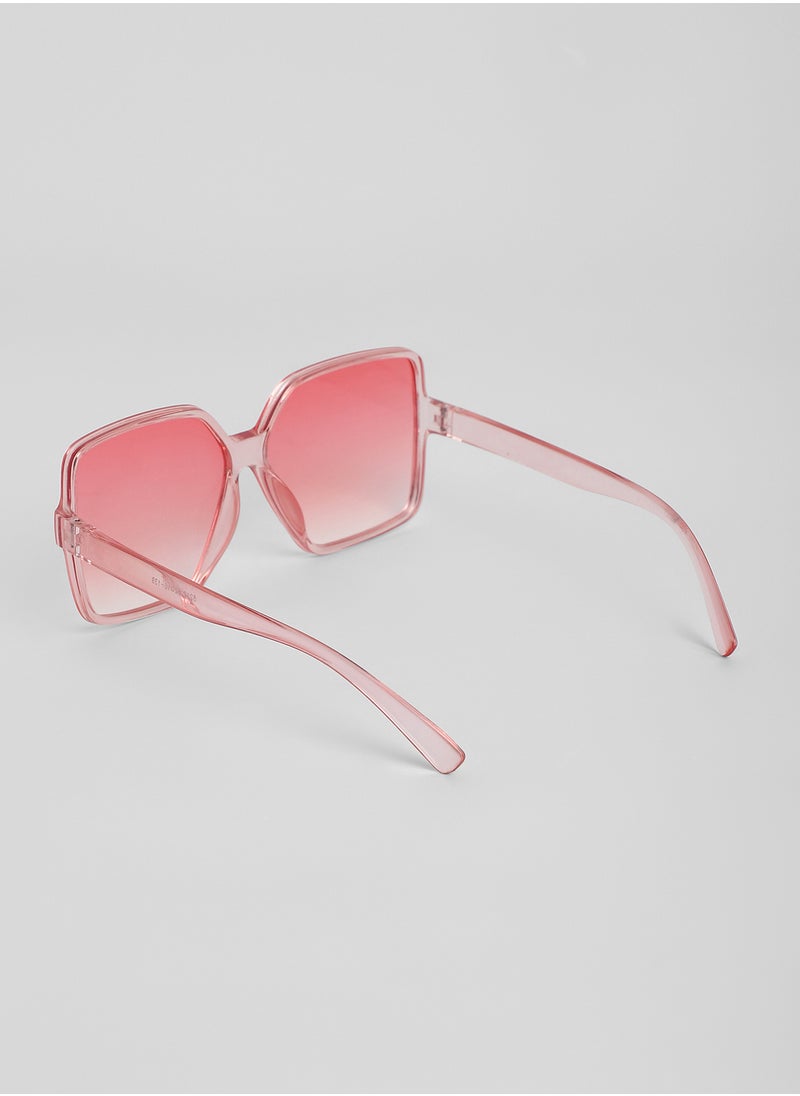 Haute Sauce Haute Sauce Women's The Retro Butterfly Sunglasses For Casual Wear | One-Size | Ballet Pink Polycarbonate Frame | Ballet Pink Polarized Lens | Full Rim | Eyewear For Woman & Girls  - Image 4