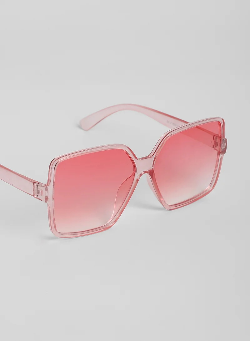 Haute Sauce Haute Sauce Women's The Retro Butterfly Sunglasses For Casual Wear | One-Size | Ballet Pink Polycarbonate Frame | Ballet Pink Polarized Lens | Full Rim | Eyewear For Woman & Girls