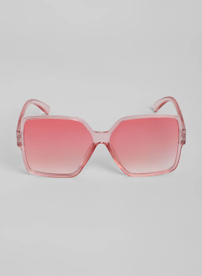 Haute Sauce Haute Sauce Women's The Retro Butterfly Sunglasses For Casual Wear | One-Size | Ballet Pink Polycarbonate Frame | Ballet Pink Polarized Lens | Full Rim | Eyewear For Woman & Girls