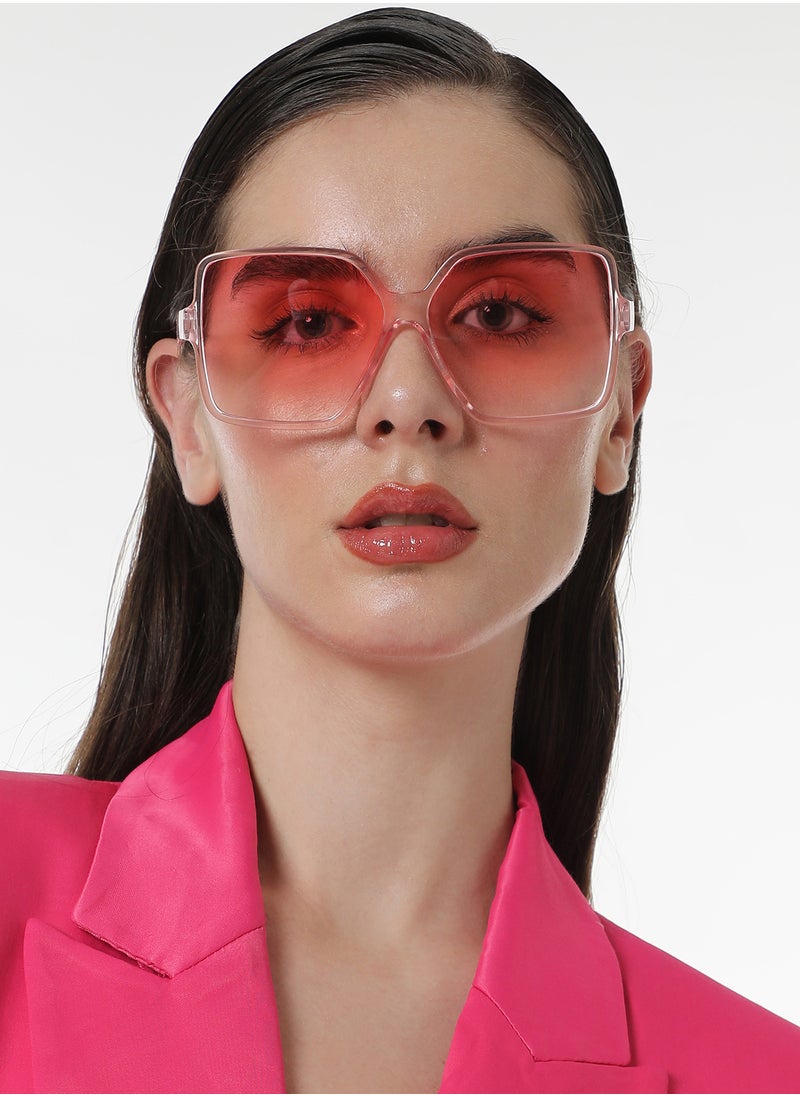 Haute Sauce Haute Sauce Women's The Retro Butterfly Sunglasses For Casual Wear | One-Size | Ballet Pink Polycarbonate Frame | Ballet Pink Polarized Lens | Full Rim | Eyewear For Woman & Girls  - Image 3