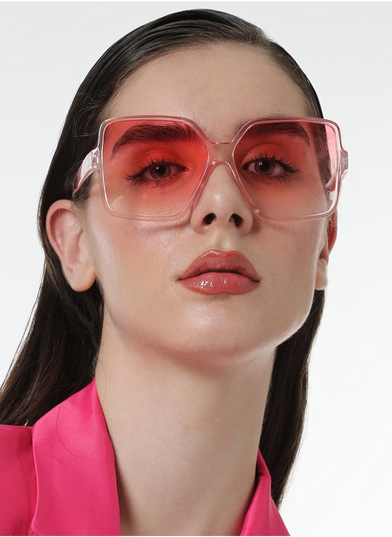 Haute Sauce Haute Sauce Women's The Retro Butterfly Sunglasses For Casual Wear | One-Size | Ballet Pink Polycarbonate Frame | Ballet Pink Polarized Lens | Full Rim | Eyewear For Woman & Girls  - Image 2