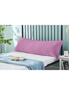 Hotel Linen Klub Krude Long Body Pillow 1pc, Fabric: 100% Polyester 85 GSM Microfiber 1 cm Stripe Super Soft, Filling: 1300 gm Hollow Fiber Comfort, Breathable & Ultra Soft Size: 45 x 120 cm, Color: Baby Pink  - Image 3