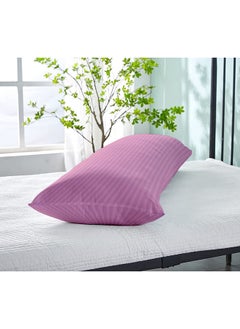 Hotel Linen Klub Krude Long Body Pillow 1pc, Fabric: 100% Polyester 85 GSM Microfiber 1 cm Stripe Super Soft, Filling: 1300 gm Hollow Fiber Comfort, Breathable & Ultra Soft Size: 45 x 120 cm, Color: Baby Pink  - Image 2