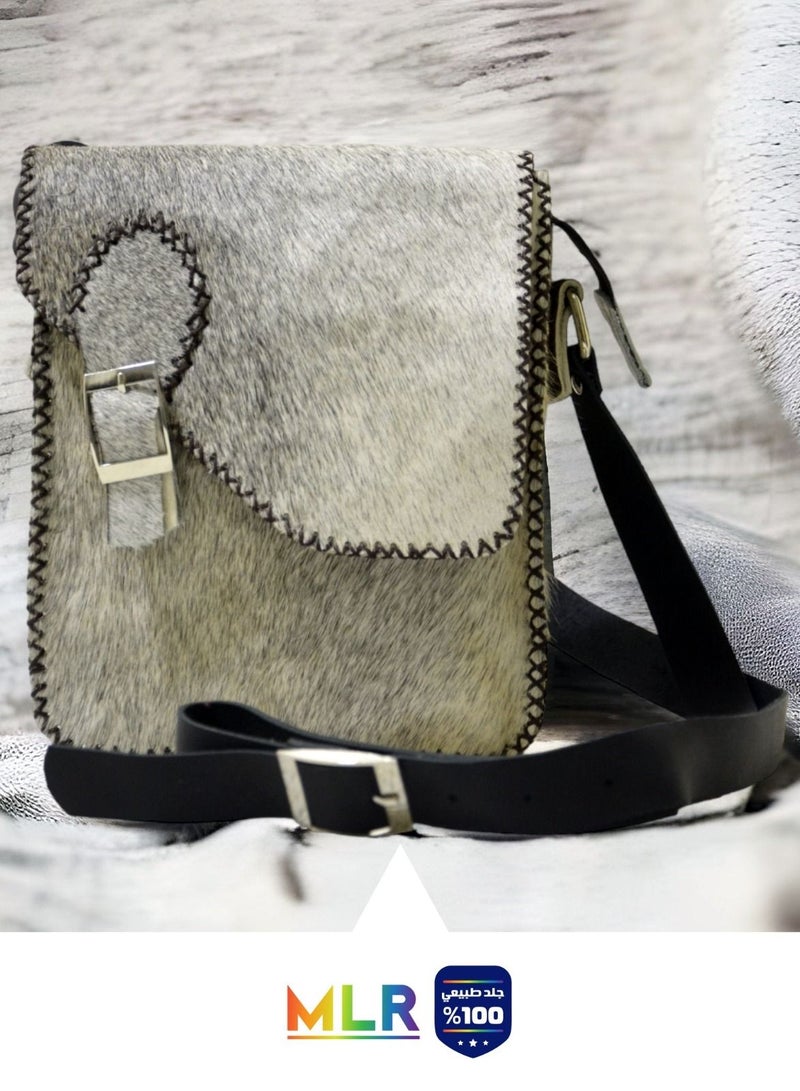 MLR Handmade natural sheep fur bag for women, handmade, genuine leather - Image 1