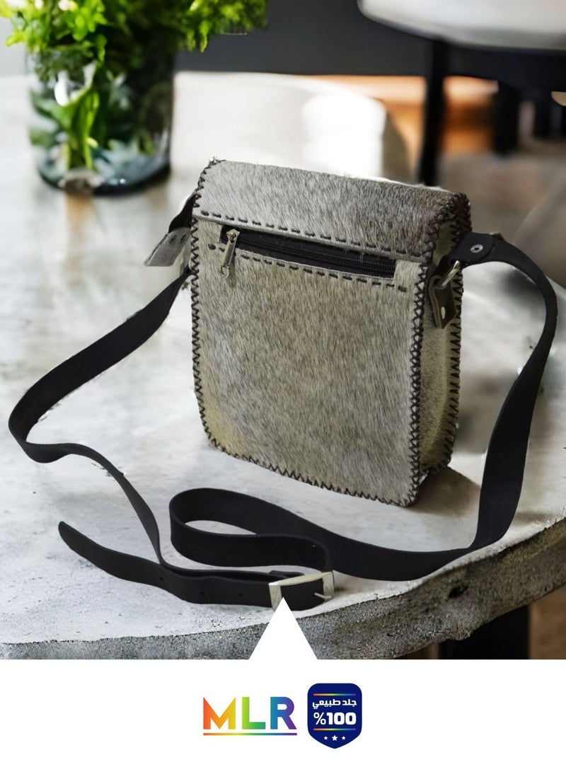 MLR Handmade natural sheep fur bag for women, handmade, genuine leather - Image 3