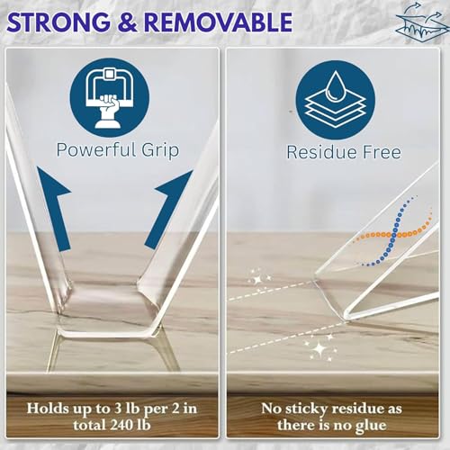 DEPRIXO 3 Meter Multipurpose Double Sided Tape Heavy Duty - Adhesive Silicone Tape, Heat Resistant, Multi-Functional, Removable, Washable, Reusable Anti-Slip Gel Nano Grip Tape (Pack of 1) by UNIDSC - Image 2