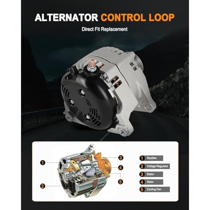 ASAPE 11379 High Output Replacement New Alternator Fit for 2008-2010 for Dodge Ram 3500 6.7L 2010 for Dodge Ram 4000 6.7L 2008-2010 for Dodge Ram 4500 6.7L 2011-2022 for Ram 4500 6.7L - Image 3