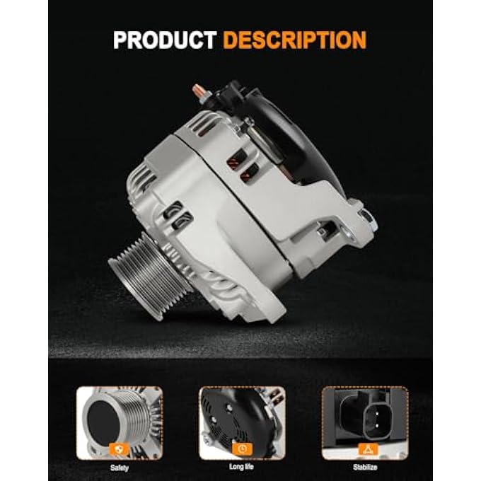 ASAPE 11379 High Output Replacement New Alternator Fit for 2008-2010 for Dodge Ram 3500 6.7L 2010 for Dodge Ram 4000 6.7L 2008-2010 for Dodge Ram 4500 6.7L 2011-2022 for Ram 4500 6.7L - Image 4