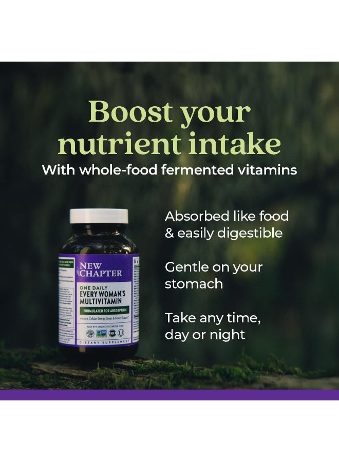 New Chapter Women’S Multivitamin + Immune, Energy & Stress Support – Every Woman’S One Daily With Fermented Probiotics & Whole Foods + Vitamin D3 + Biotin + Organic Non-Gmo Ingredients- 72 Ct - Image 3
