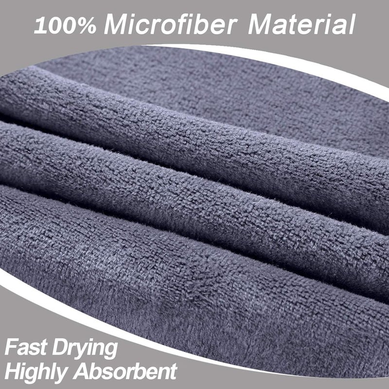 Bobor Gym Towels Set, Microfiber Sports Towel for Men and Women, Super Soft and Quick-Drying 3-Pack Set Towel, for Tennis, Yoga, Cycling, Swimming (1Blue+1Purple+1Gray, 14" x 29") - Image 5
