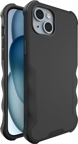 Smartish iPhone 15 Plus Protective Magnetic Case Gripzilla Compatible with MagSafe Rugged Tough Heavy Duty Grip Armor Cover wDrop Tested Protection for Apple iPhone 15 Plus Black Tie Affair - Image 1