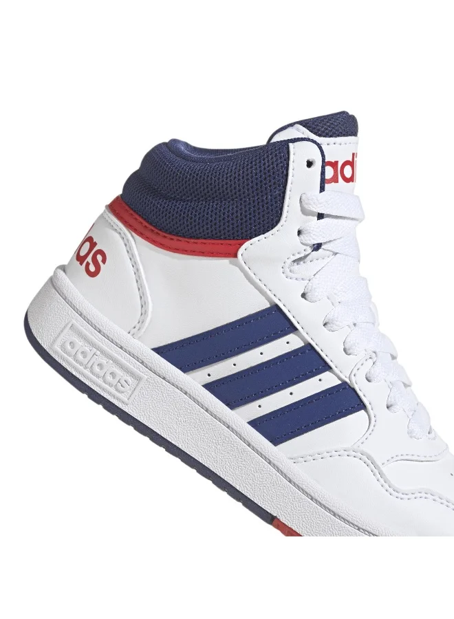 اديداس اوريجينالز أحذية أطفال HOOPS MID 3.0 K بيضاء الأصلية