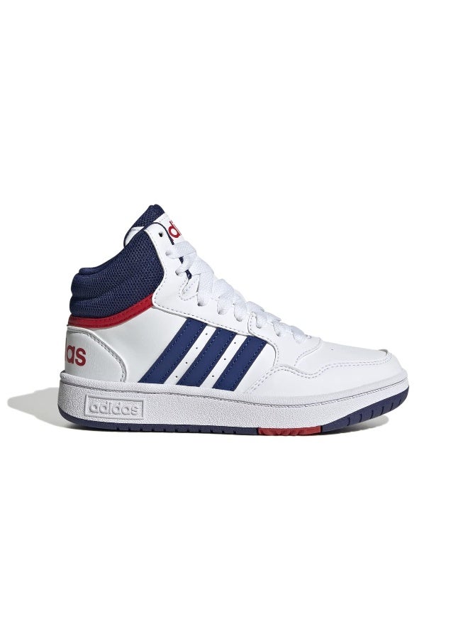 اديداس اوريجينالز أحذية أطفال HOOPS MID 3.0 K بيضاء الأصلية  - Image 2