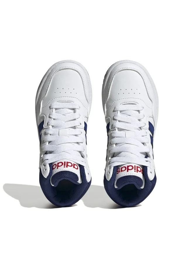 اديداس اوريجينالز أحذية أطفال HOOPS MID 3.0 K بيضاء الأصلية