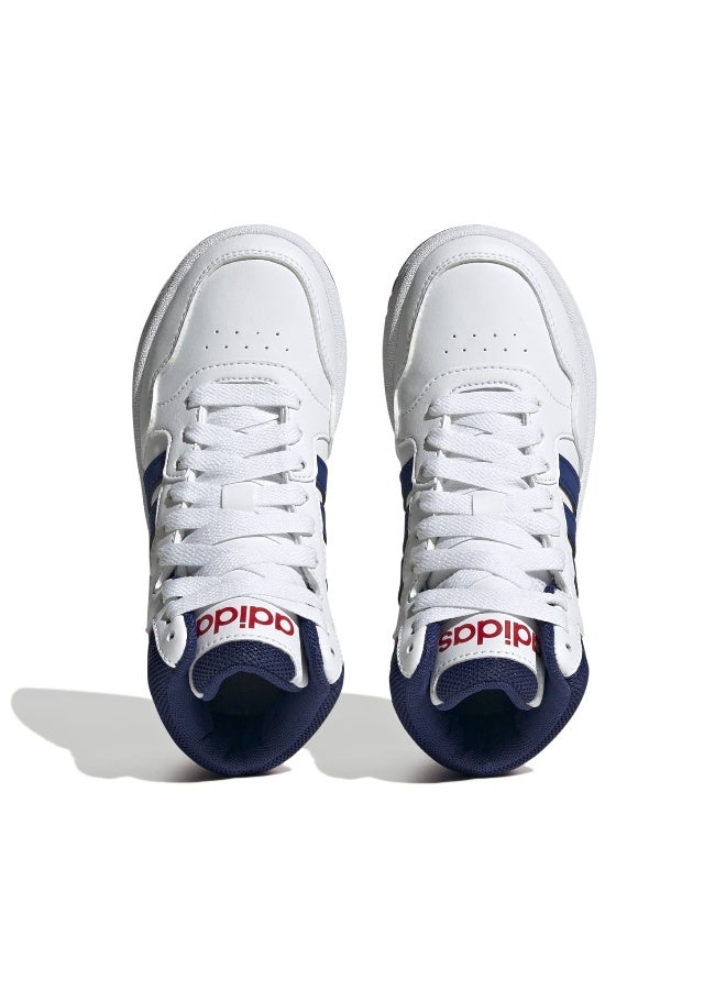 اديداس اوريجينالز أحذية أطفال HOOPS MID 3.0 K بيضاء الأصلية  - Image 4