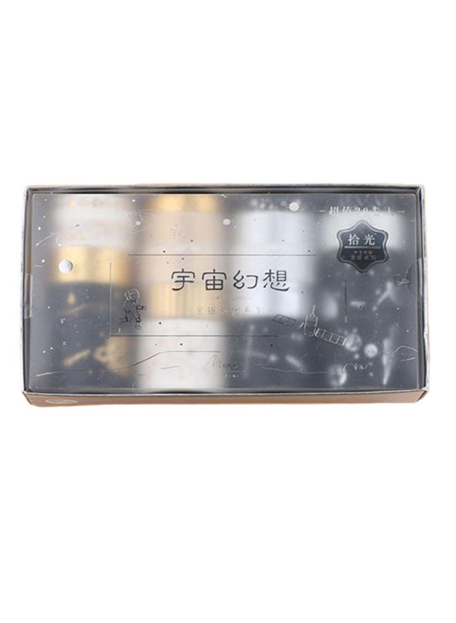 NIBEMINENT 20-Piece Self Adhesive Washi Japanese Gold Foil Masking Tape Multicolour - Image 2