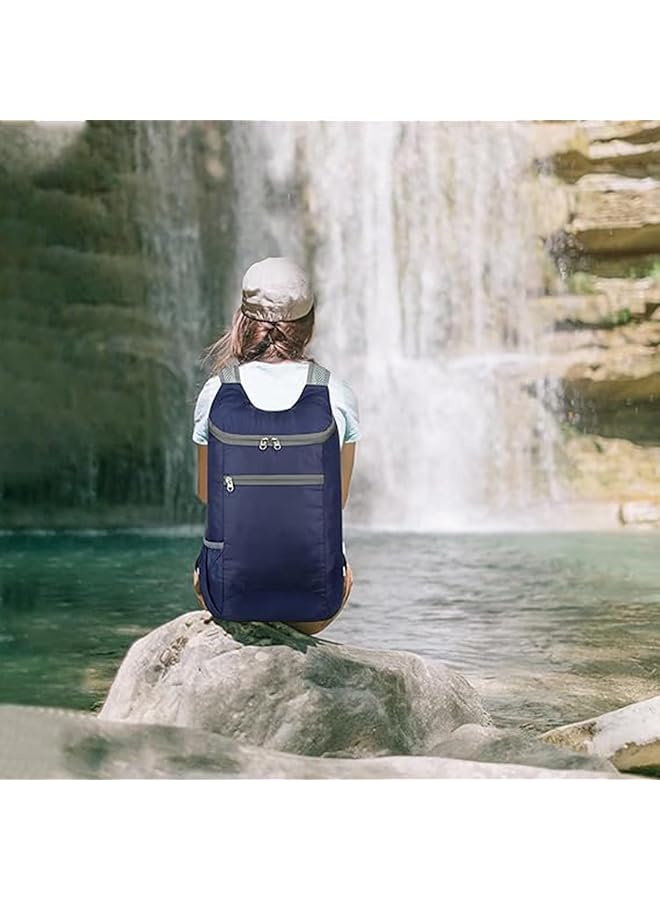 Excefore 2 Pcs Ultra Lightweight Backpack Small Foldable Hiking Rucksack Durable Lightweight Packable Backpack Storage Bag Multi Functional Daypack for Outdoor Sport Traveling Walking Hiking Camping - Image 2