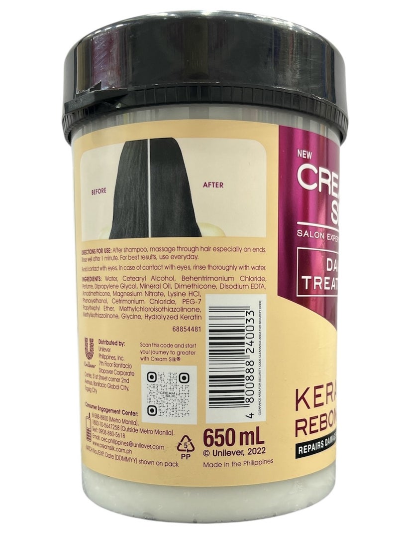 Creamsilk CREAM SILK DAILY TREATMENT REBOND STRAIGHT 650ml - Image 3