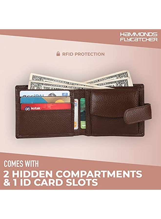HAMMONDS FLYCATCHER محفظة هاموندز فلاي كاتشر للرجال جلد أصلي، محفظة رجال، محافظ جلدية للرجال أنيقة، محافظ قابلة للطي للرجال، 5 فتحات بطاقات، فتحات بطاقات سهلة الوصول، جيب عملات، هدية للرجال - فرشاة خشبية - Image 4