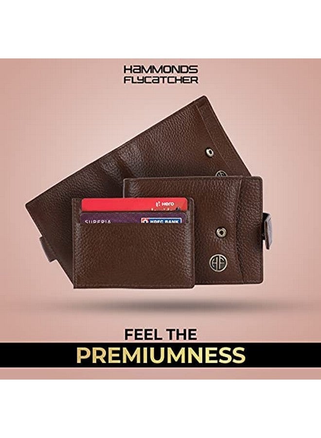 HAMMONDS FLYCATCHER محفظة هاموندز فلاي كاتشر للرجال جلد أصلي، محفظة رجال، محافظ جلدية للرجال أنيقة، محافظ قابلة للطي للرجال، 5 فتحات بطاقات، فتحات بطاقات سهلة الوصول، جيب عملات، هدية للرجال - فرشاة خشبية - Image 5