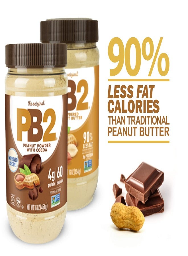 PB2 Powdered Peanut Butter Bundle - Original PB2 and Cocoa PB2 Peanut Butter Powder (Two 16oz Jars) - Image 4