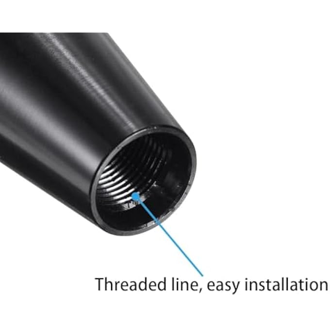 rayihni Heavy Weighted Shift Knob 5 Inch Aluminum Shifter Handle with Adapters Fits Most Manual  Buttonless Automatic Transmissions with 3 Adapters Black - Image 5