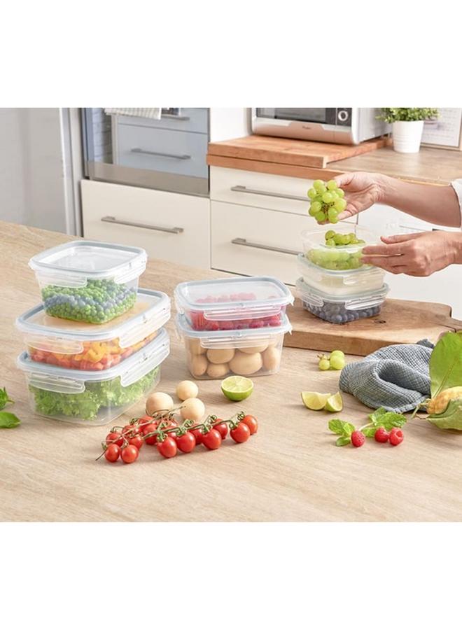 سنيبس مجموعة من 3 عبوات طعام بلاستيكية مستطيلة الشكل باللونين الشفاف والأزرق سعة 1.2 لتر 000870 - Image 5