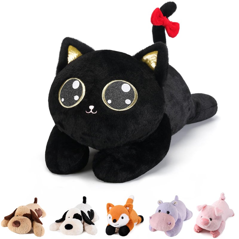 meowtastic Black Cat Weighted Stuffed Animals 28 Inch 50 Pounds Weighted Plush Cat Stuffed Animal Large Kitten Toys Pillow Cute Plush Toys Gifts for Kids Adults 28 50 lbs - Image 3
