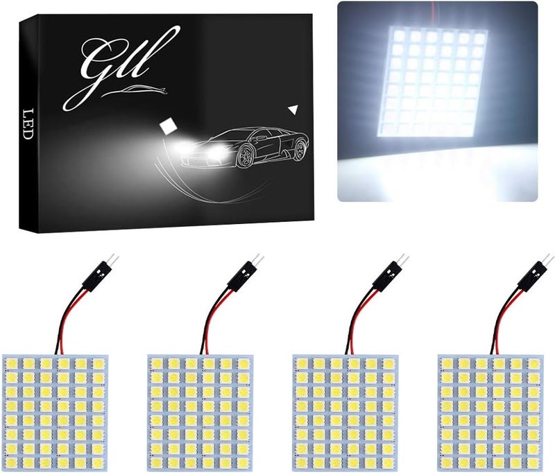 GLL Grandview Super White Energy-saving 5050 48-SMD LED Panel Dome Light - 4PCS - Image 1