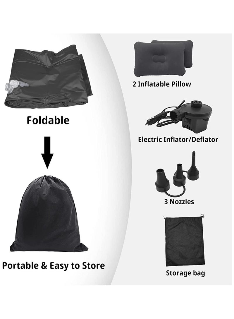 Generic Inflatable Travel Car Bed Air Sofa with Two Inflatable Pillow for Car Back Seat Fits Most Car Models for Camping Travel, Hiking, Trip and Other Outdoor Activities - Image 5