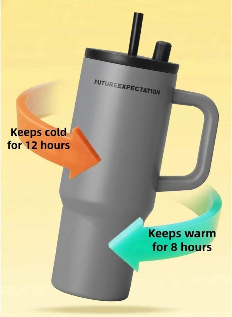 Vacuum Insulated Tumbler with Lid and Straw for Water, Iced Tea or Coffee, Smoothie and More 24oz 710ml - Image 4