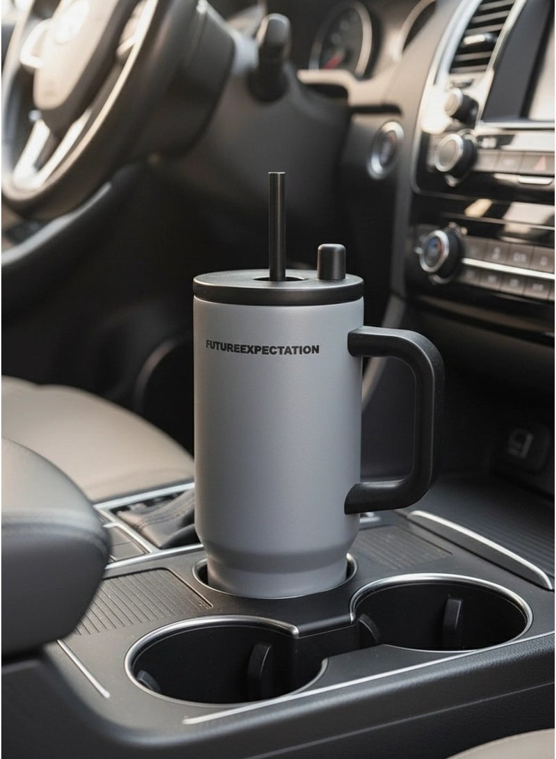 Vacuum Insulated Tumbler with Lid and Straw for Water, Iced Tea or Coffee, Smoothie and More 24oz 710ml - Image 2