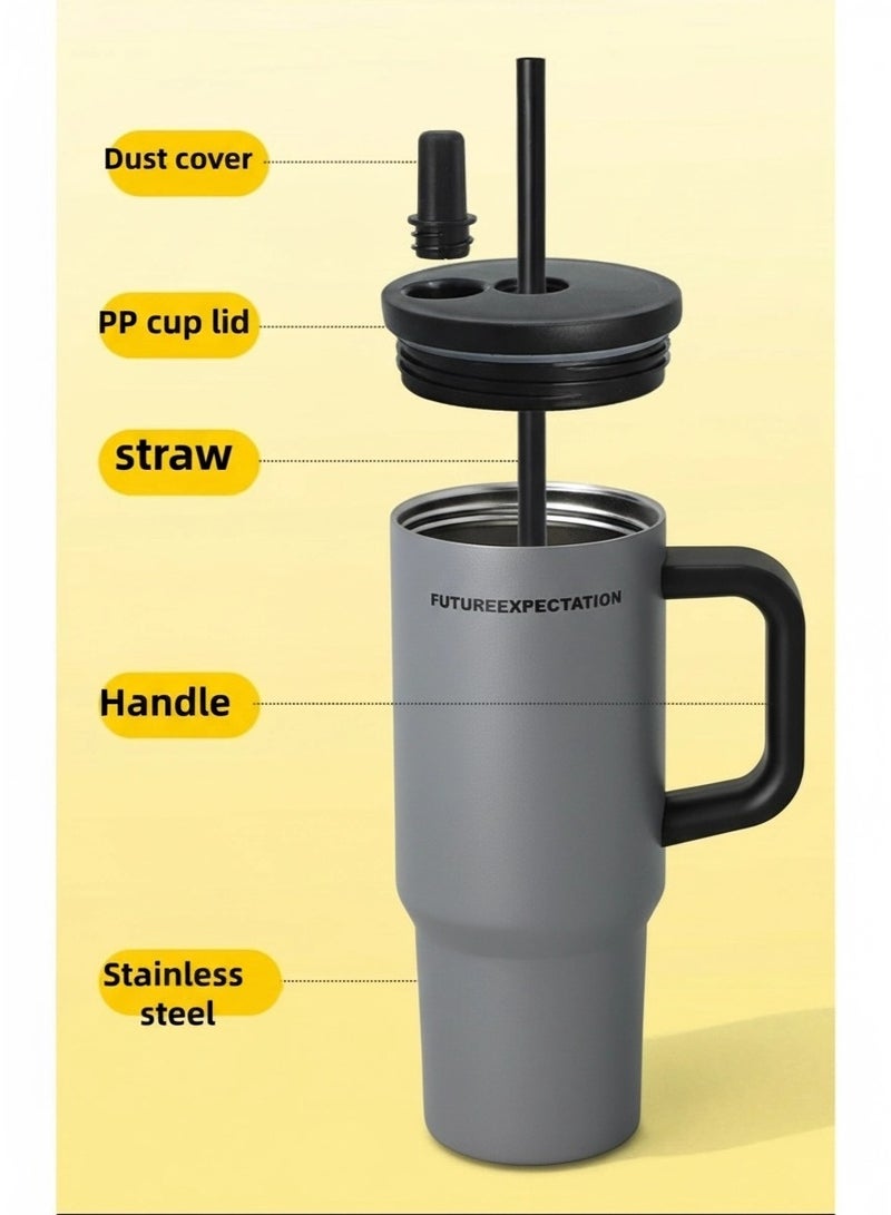 Vacuum Insulated Tumbler with Lid and Straw for Water, Iced Tea or Coffee, Smoothie and More 24oz 710ml - Image 5