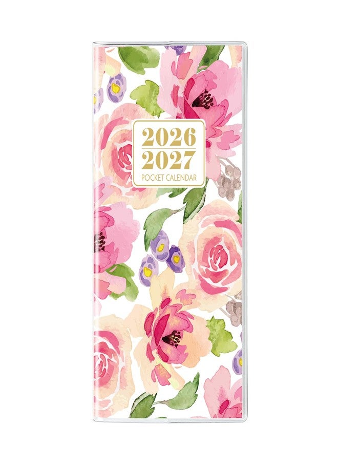 Zuozee Pocket Calendar 2026-2027, Purse Monthly Planner 2026-2027 - 6.7" x 3.7" - Runs from Janury 2026 Until December 2027, Pocket Planner 2026-2027 with PVC Cover for Planning, Organizing and Office - Image 1