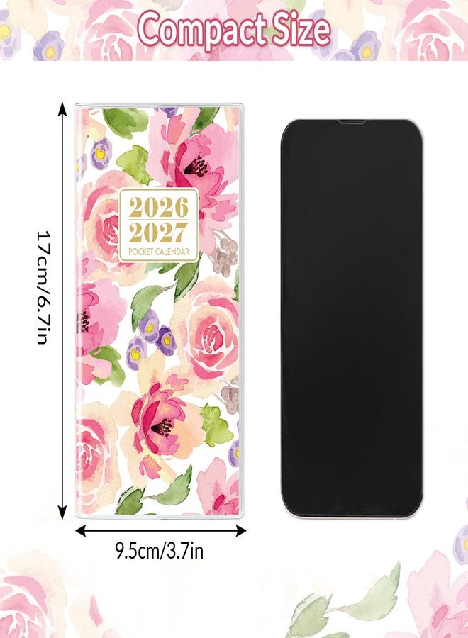 Zuozee Pocket Calendar 2026-2027, Purse Monthly Planner 2026-2027 - 6.7" x 3.7" - Runs from Janury 2026 Until December 2027, Pocket Planner 2026-2027 with PVC Cover for Planning, Organizing and Office - Image 4