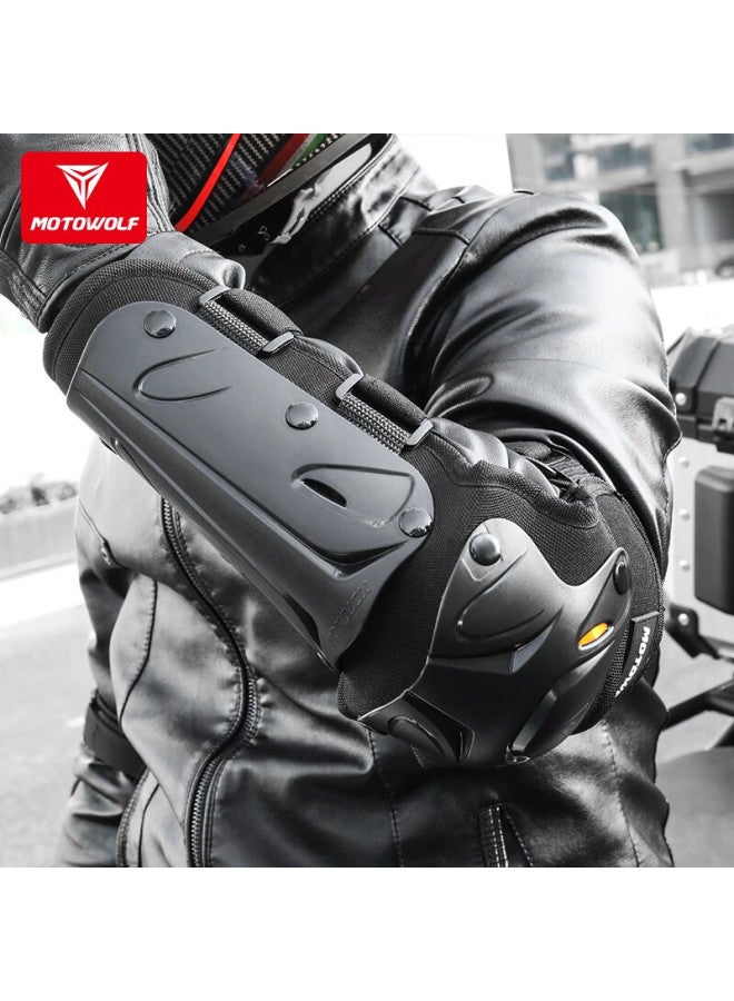 Motowolf Motorcycle Windproof And Anti-fall Knee And Elbow Pads, Four-piece Set, Leg Guards For Electric Bikes, All-season Riding Gear For Men And Women, Complete Set - Image 4