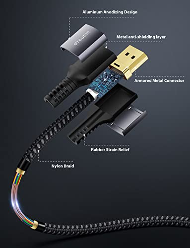 Stouchi Displayport 2.1 Cable 10FT/3M, 80Gbps [16K@60Hz, 8K@120Hz, 4K@240Hz, 1080P@360Hz] HDR, HDCP, DSC 1.2a, FreeSync G-Sync DP Cable for Gaming Monitor, RTX 5090, RX 9070, RTX 6000 Ada - Image 5