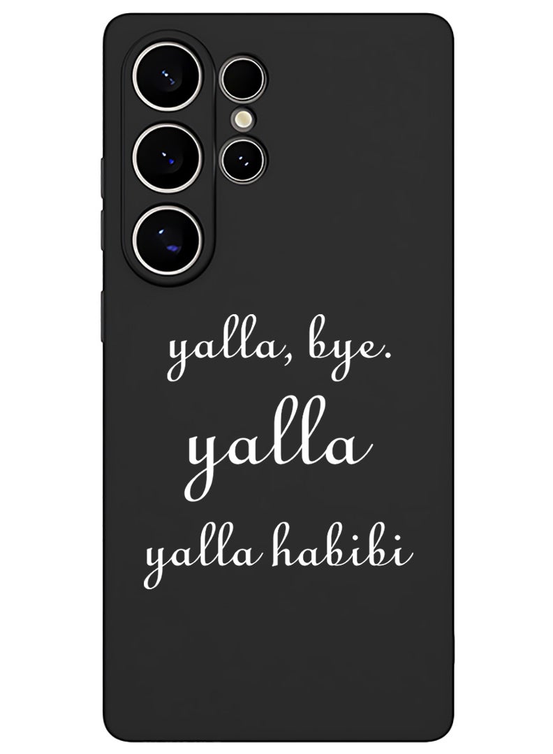 Theodor Protective Slim Fit Case Liquid Silicone Cover with Full Body Protection Anti-Scratch Shockproof Case For Samsung Galaxy S25 Ultra (Black) - Yalla-01 - White  - Image 1