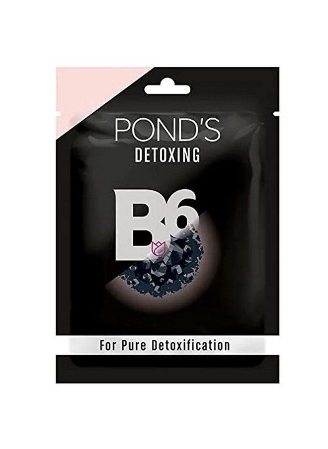 Pond's - Activated Charcoal Sheet Mask With Vitamin B6 For Clear Detox Skin Paraben Free Black Biodegradable Fabric 25 Ml - Image 1