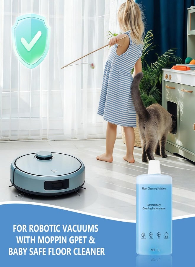 440934 Floor Cleaning Solution Compatible With Roborock Robot Vacuum And Mop Cleaner， Deep Cleans For Multiple Hard Floors, for Robot & Wet Dry Vacuums Mopping Floor Cleaners Solution , 33.8 Fl. OZ(1 Bottle) - Image 5