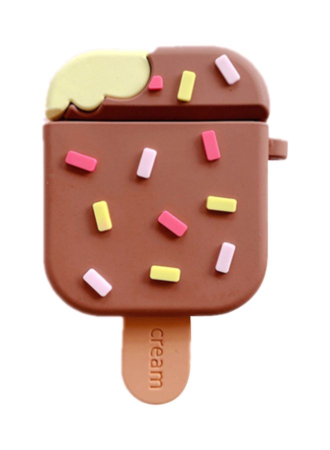 Alyashmac Ice Cream Shaped Protective Case For Apple AirPods 1/2 Brown/Pink - Image 1