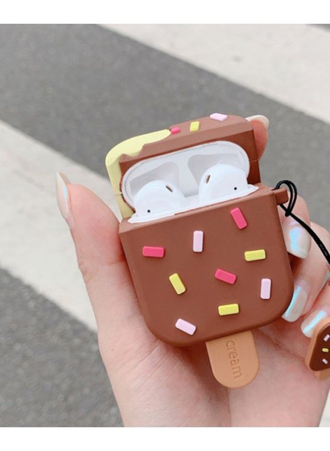 Alyashmac Ice Cream Shaped Protective Case For Apple AirPods 1/2 Brown/Pink - Image 4
