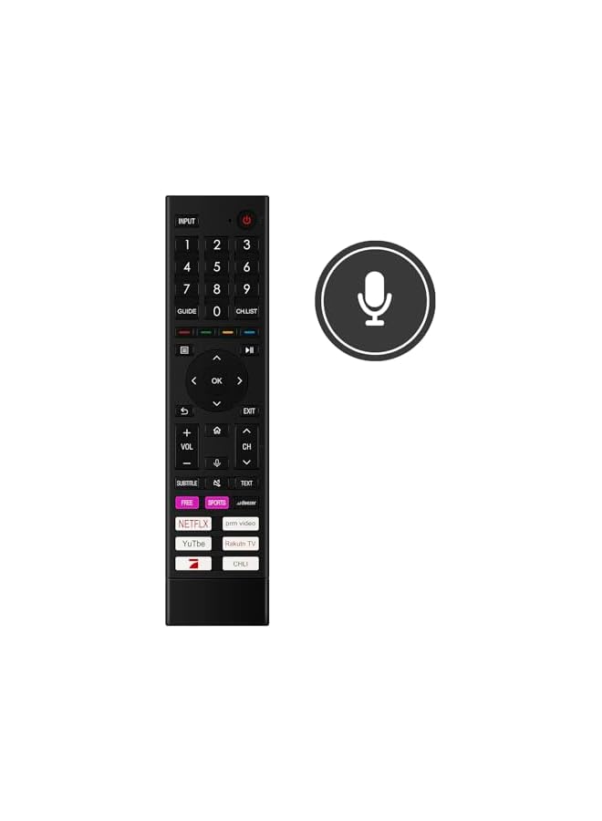 The Bros ERF3I80H-0012 ERF3I80H(0012) Replacement Voice Remote fit for Hisense QLED 4K Smart TV 55E7HQ ERF3I80H - Image 4