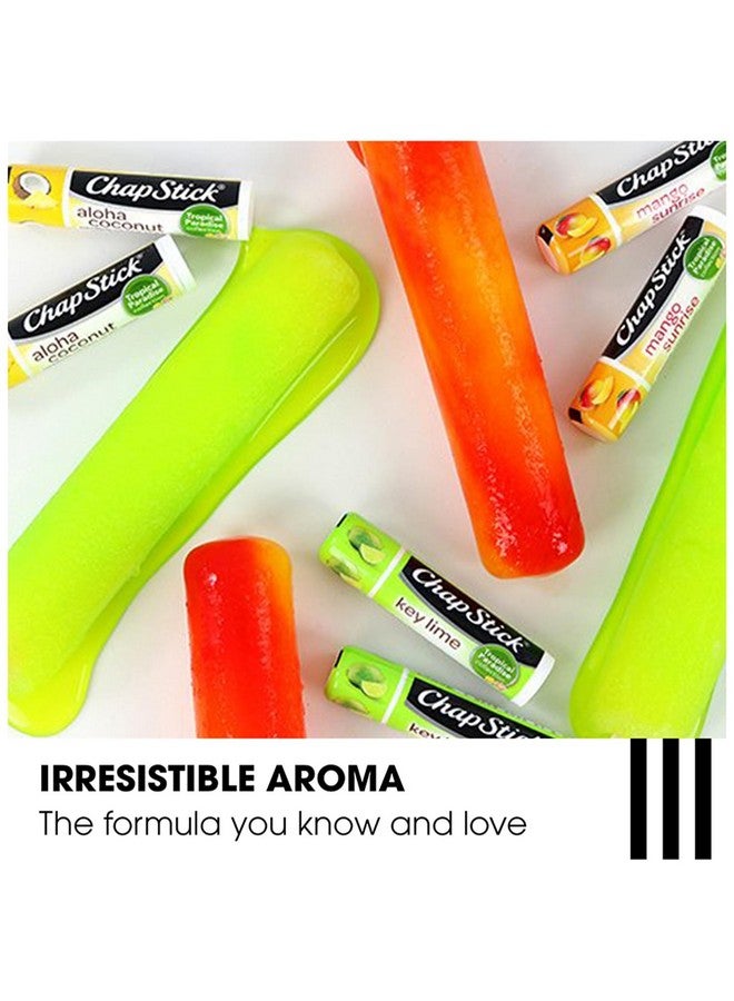 chapstick Limited Edition Tropical Paradise Collection Aloha Coconut Flavored Skin Protectant Lip Balm Tube - Great For Moisturizing & Hydrating Chapped, Cracked, Dry Lips Â€“ 0.15Oz Each, 12 Sticks
