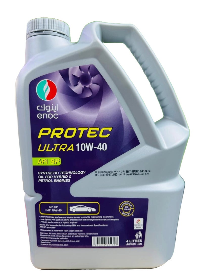ENOC 10W40 SYNTHETIC ENGINE OIL 4LTR - Image 1
