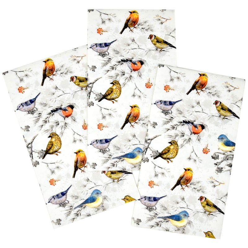Gift Boutique 100 Bird Guest Napkins Disposable Paper Birds Dinner Hand Napkin for Spring Bathroom Powder Room Baby Shower Birthday Tea Party Supplies - Image 3
