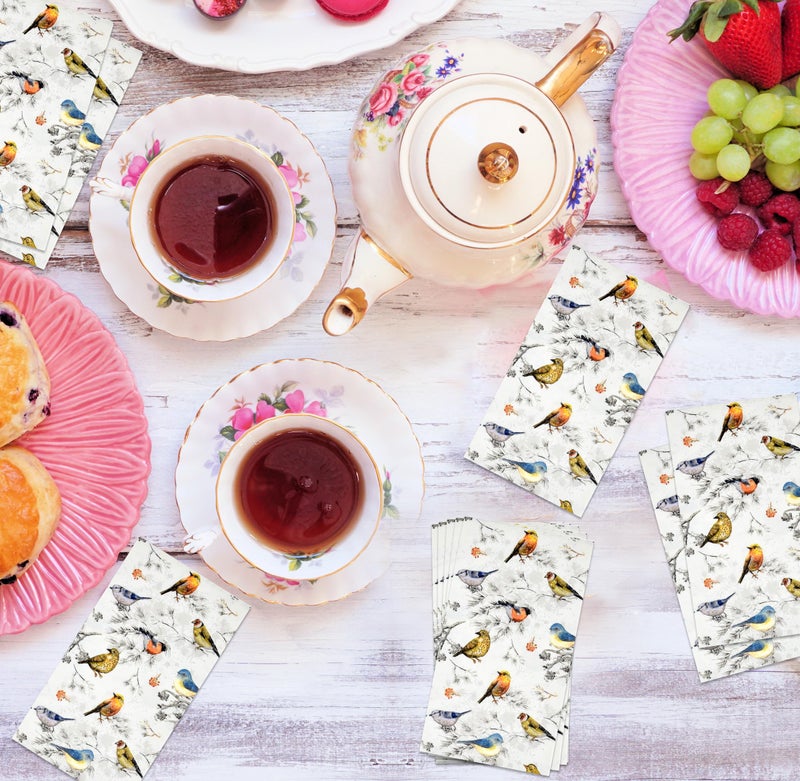 Gift Boutique 100 Bird Guest Napkins Disposable Paper Birds Dinner Hand Napkin for Spring Bathroom Powder Room Baby Shower Birthday Tea Party Supplies - Image 4