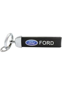 فورد سلسلة مفاتيح سيارة بحلقة معدنية فائقة التشطيب وحزام جلدي FORD  - Image 2