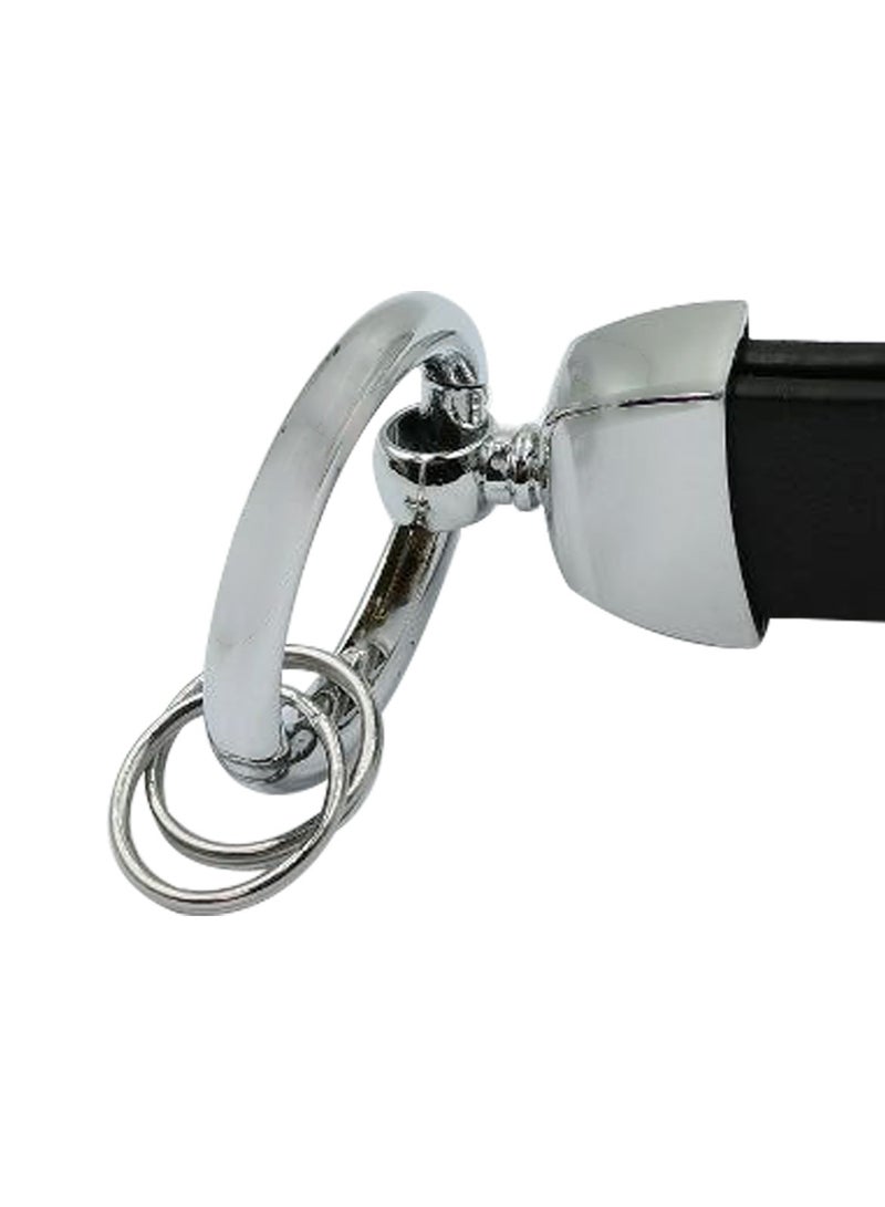 Ford Car Key Chain Super Finish Metal Ring Leather Strap Keychain FORD - Image 4